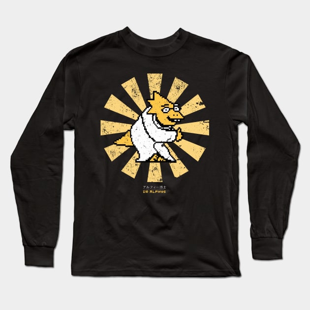 Dr Alphys Retro Japanese Undertale Long Sleeve T-Shirt by Nova5